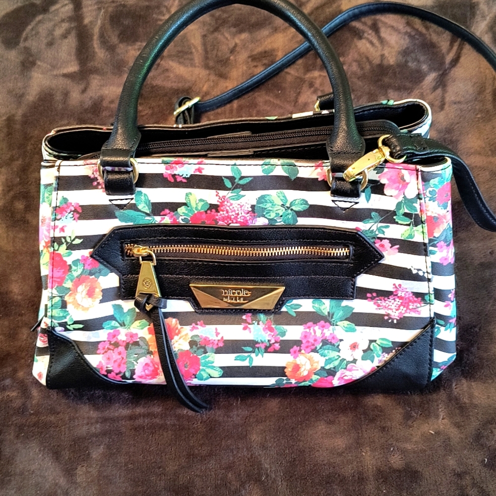 Nicole Miller Floral Pattern Satchell